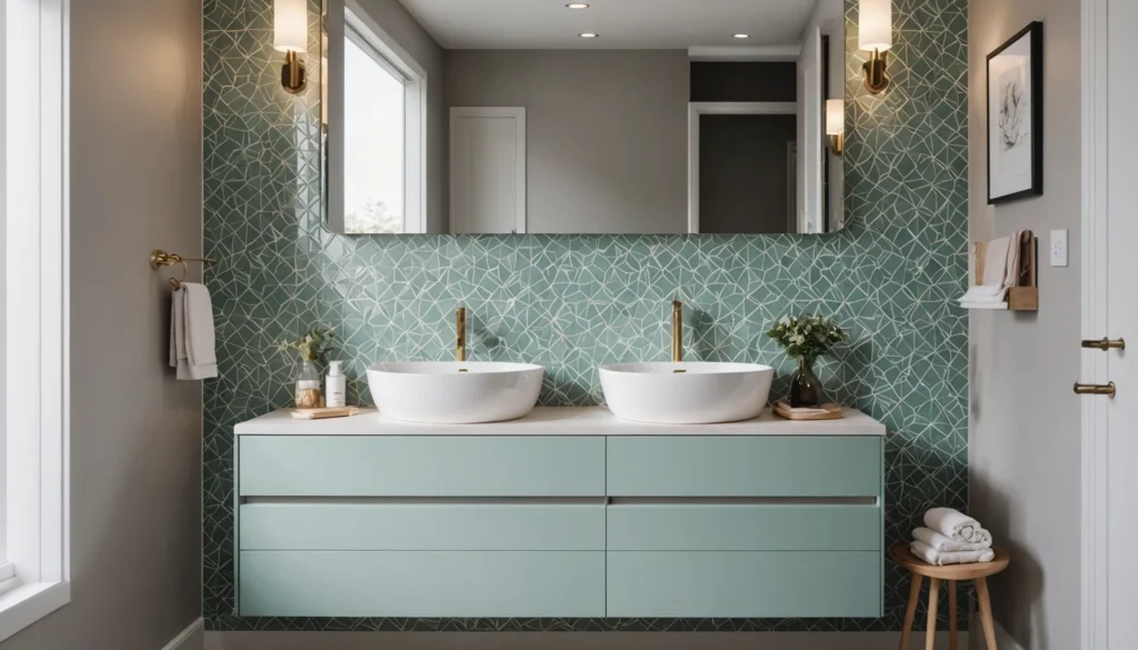 relooker meuble salle de bain avec adhésif