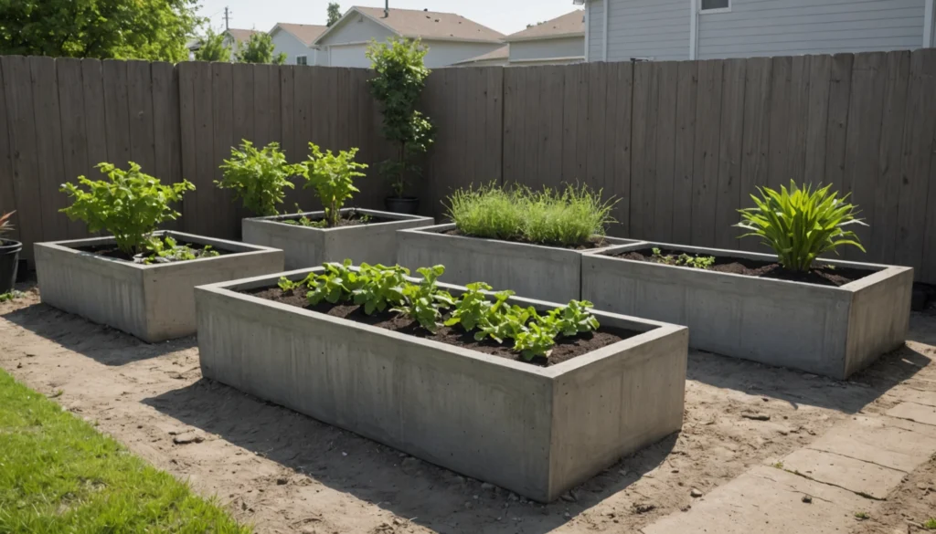 inconvénients des jardinières surélevées en béton