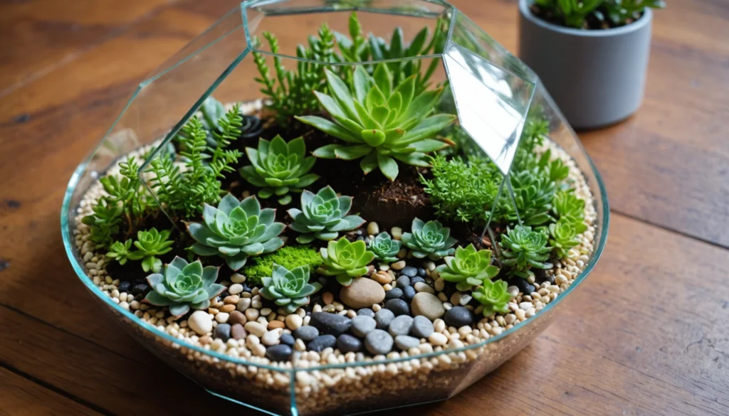 entretien des plantes en verre