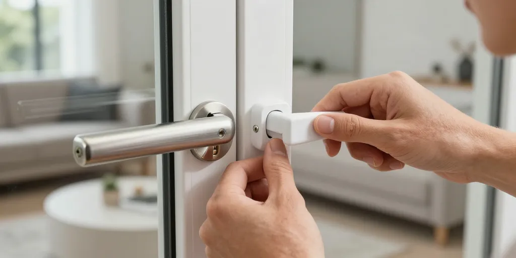 poignée baie vitrée avec serrure